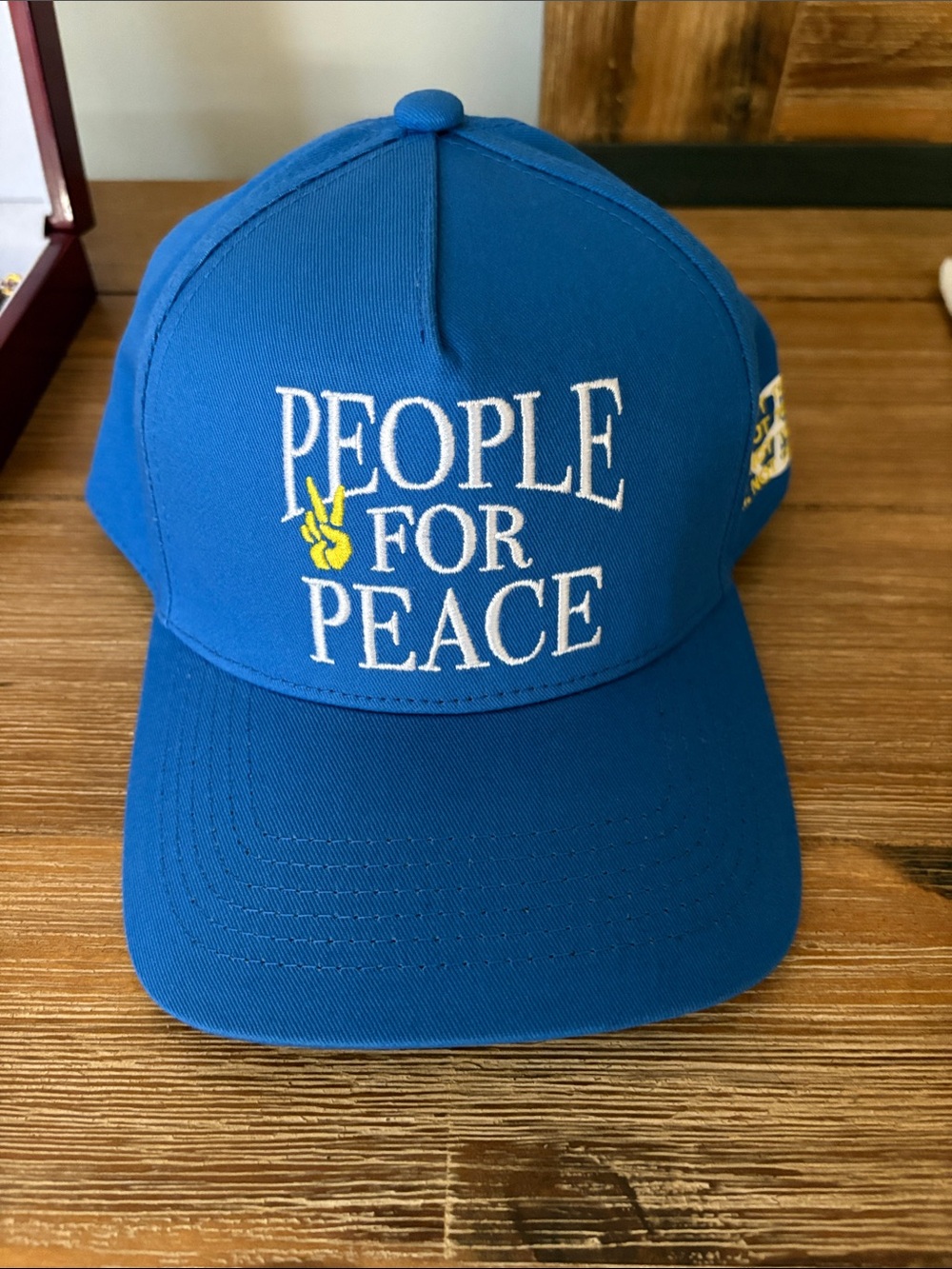 NWT People For Peace Blue Embroidered Baseball Cap